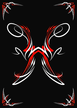 Pisces Floral Pinstriping