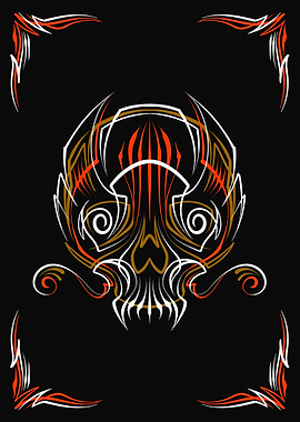 Retro Skull Pinstriping