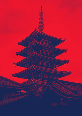 Japanese Pagoda Temple