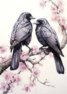 Crow Ravens ink