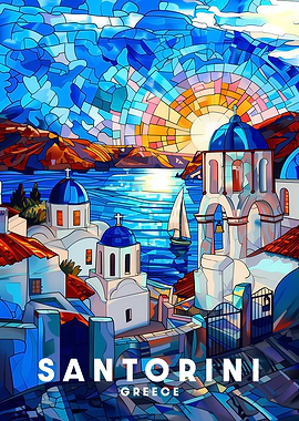 Santorini Poster