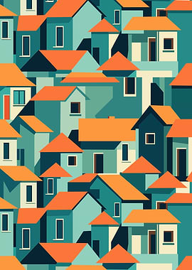 Colorful House Pattern