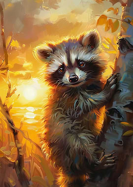 Sunrise Raccoon