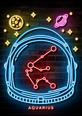 AQUARIUS NEON SIGN ART