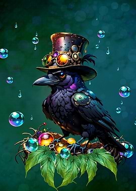 Steampunk crow