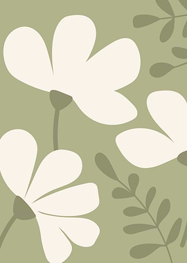 Botanical flower pattern