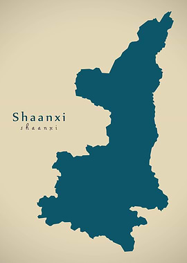 Shaanxi China map