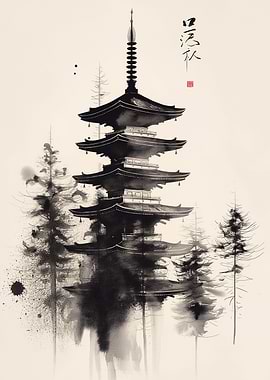 Landscape Asian Pagoda