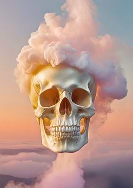 pink fuming skull