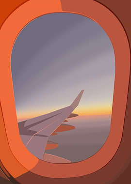 Orange Sunset in the Air