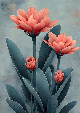 Vintage Cactus Flower