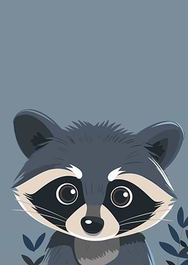 Raccoon Retro Minimal