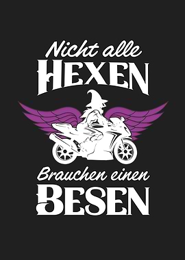 Bikerin Motorrad Hexe