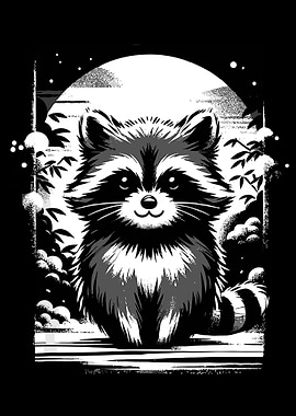 Retro Raccoon Japan