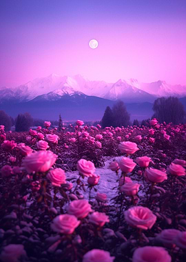 Roses and Moon
