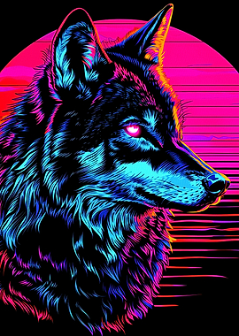 Pop art wolf