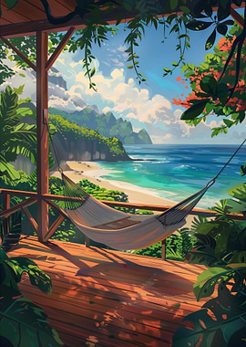 Hammock by the ocean