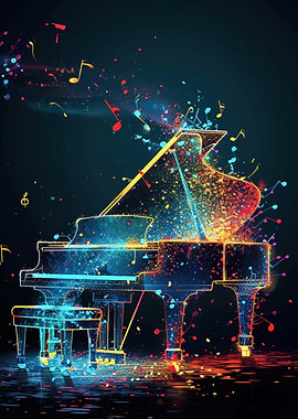 piano colorful