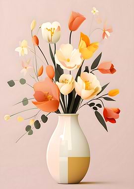 Elegant Pastel Vase