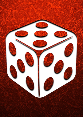 Dice Cube Red Textured