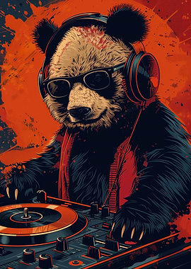 Smiling DJ Panda Party