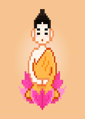 Pixel Art Buddha
