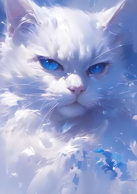 Aesthetic White Cat