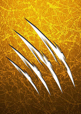 Claw Mark Golden Textured