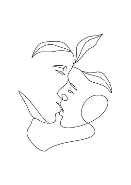 Romantic couples Kissing