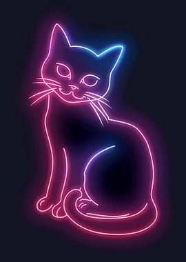 Cat Light Neon Japan