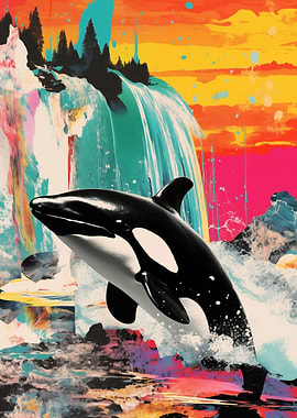 Orca Whale Killer Collage