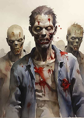 Zombie watercolor