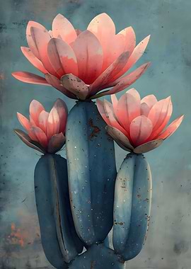 Abstract Cactus Flower