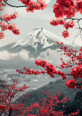 Japan theme poster Temple