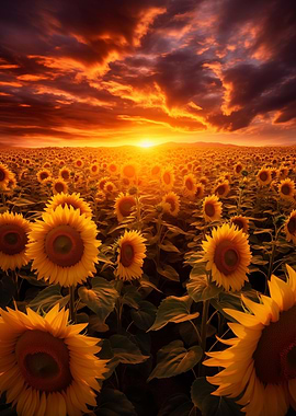 Sunrise Sunflower Field