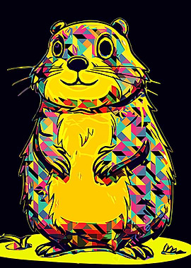 Groundhog pop art