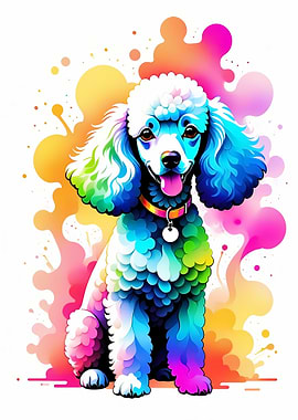 Geometric Color Poodle
