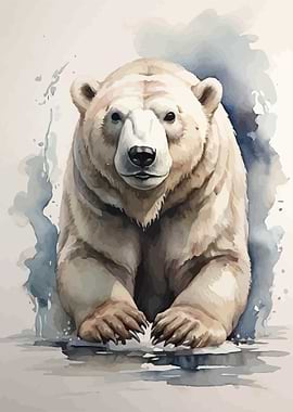 Polar Bear Watercolor