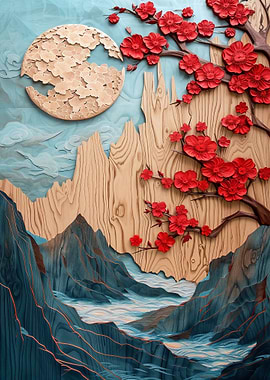 Cherry Blossom Japan Art