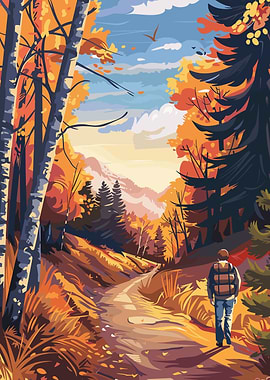 Forrest hiking landscape