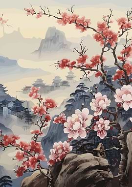 Japanese landscape paintin