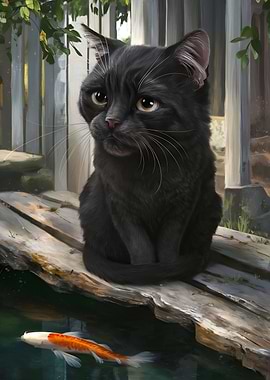 Black Cat Koi Pond