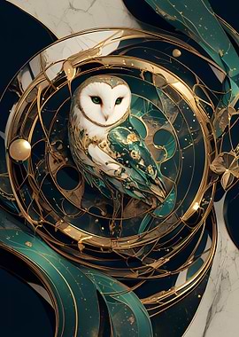 kintsugi art owl