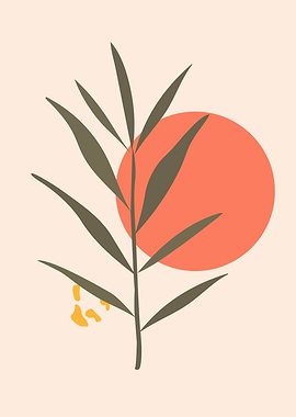 Boho style botanical plant