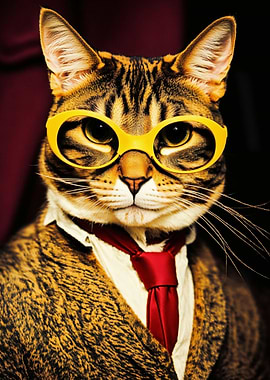 Cat Funny Office