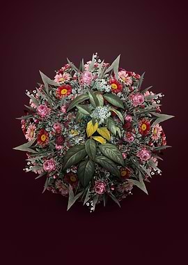 Laurustinus Flower Wreath