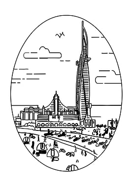 Palm Jumeira Lineart