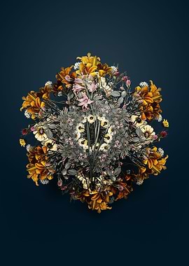 Painted Lady Flower Wreath