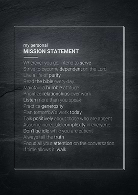 My Mission Statement