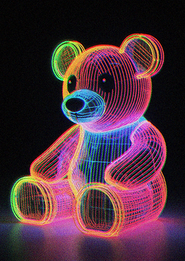 Line Art Toy Bear